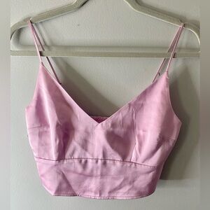 Abercrombie cropped satin cami